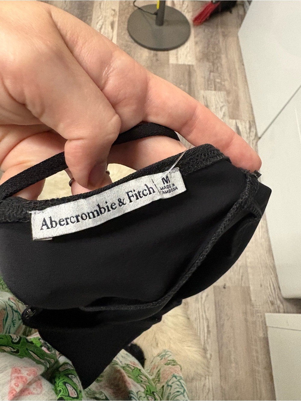 NWT Abercrombie & Fitch boatneck Sleek Black backless Mini Dress - Women Sz M - Picture 6 of 7